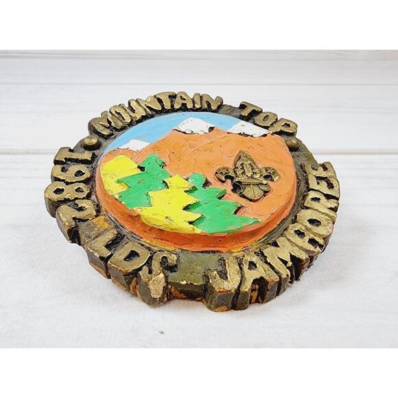 Vintage Boy Scout LDS High On The Mountain Top Patch & Neckerchief Slide 1982 - Picture 6 of 15